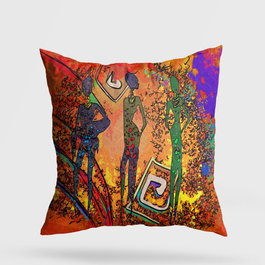 Aberto Design Cojín Multicolor con Relleno de Silicona 43 x 43 cm